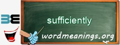 WordMeaning blackboard for sufficiently